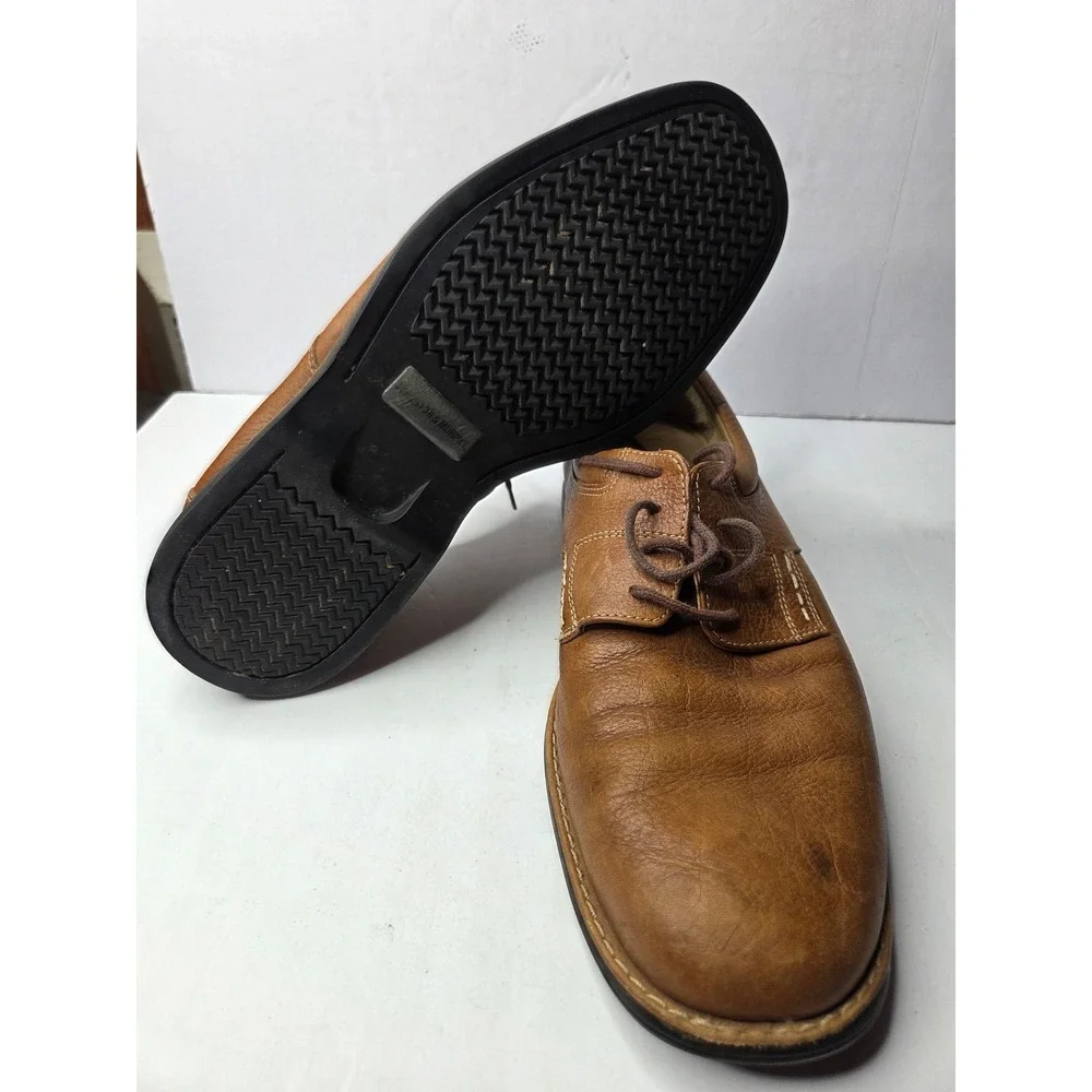 Johnston & Murphy Mens Tan Pebbled Leather Derby Dress Shoes 10.5 M‎ 20-7258